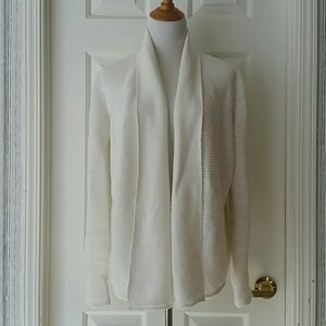 Van Heusen White drape Cardigan Size S